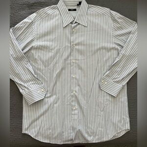 Hugo Boss Gray Striped Men's Shirt